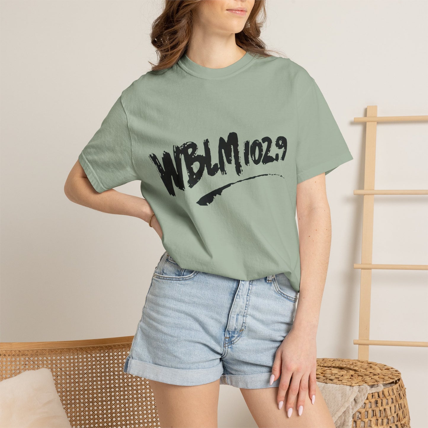 WBLM 102.9 Retro Scrawl Logo Soft Colors T-Shirt