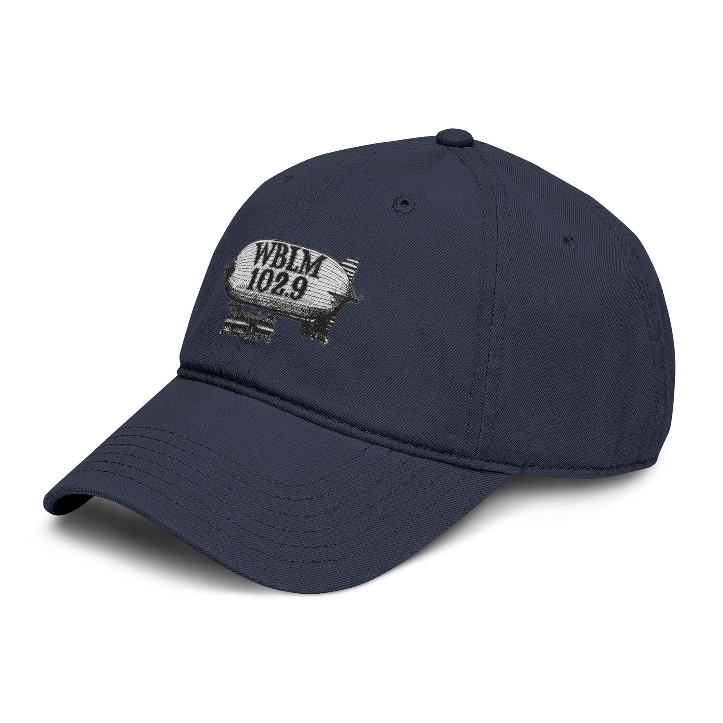 WBLM 102.9 Blimp Embroidered Baseball Cap — Vintage Radio Station Dad Hat