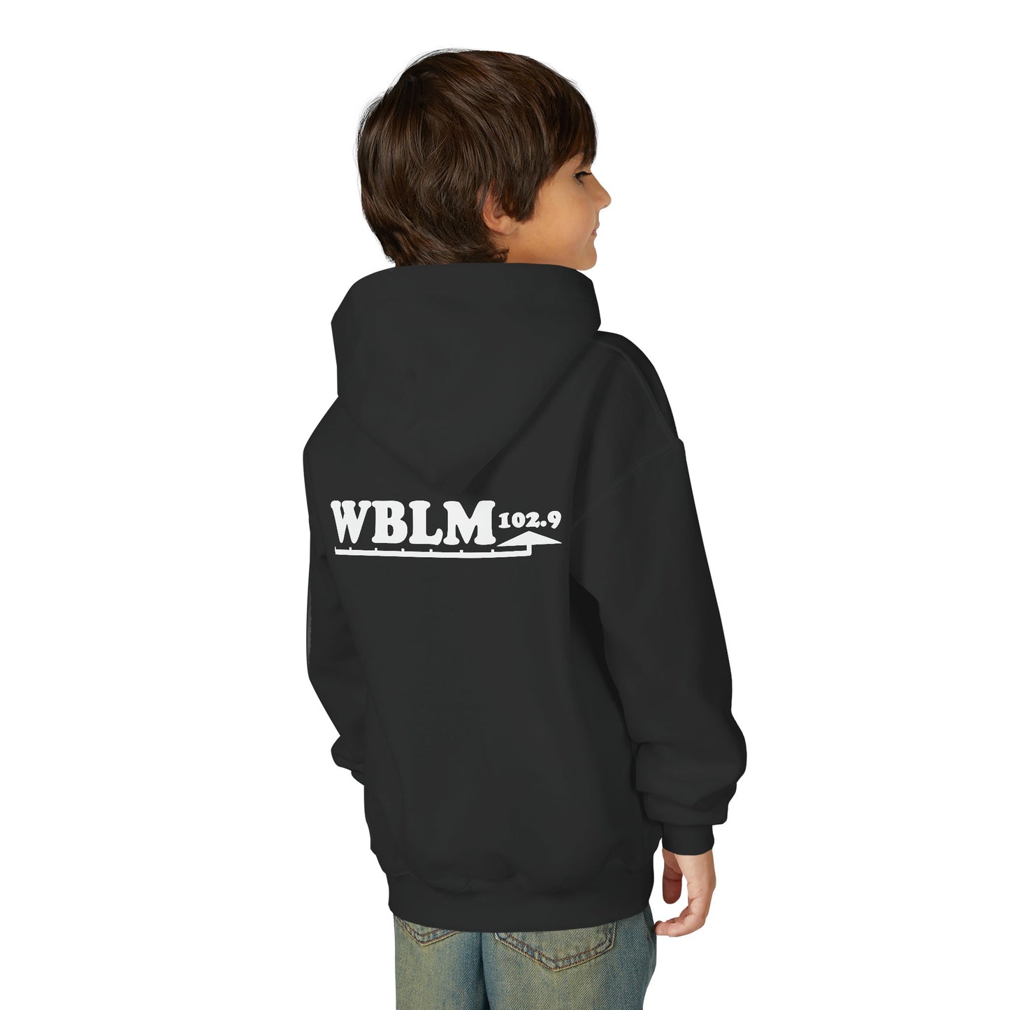 WBLM 102.9 Youth Hoodie — Classic Radio Station Logo Pullover
