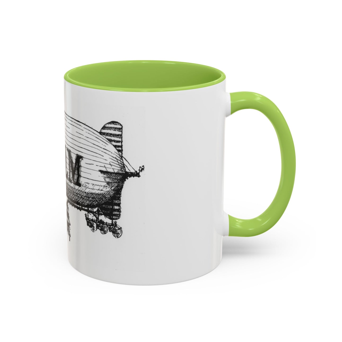 WBLM Zeppelin Vintage Airship Coffee Mug — Retro Blimp Design (11/15oz)