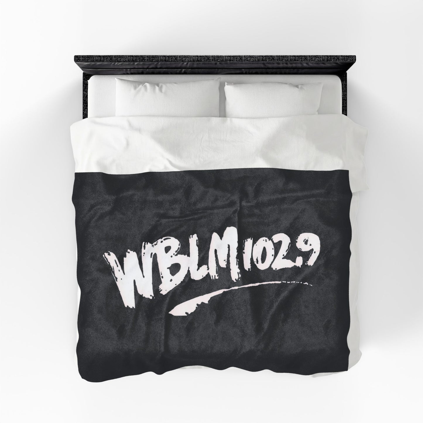 WBLM 102.9 Scrawl Logo Plush Blanket
