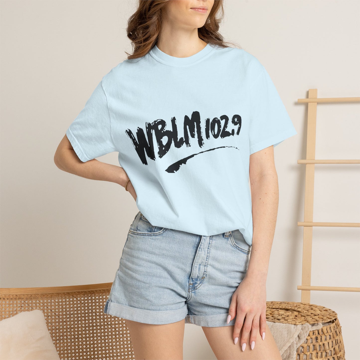 WBLM 102.9 Retro Scrawl Logo Soft Colors T-Shirt