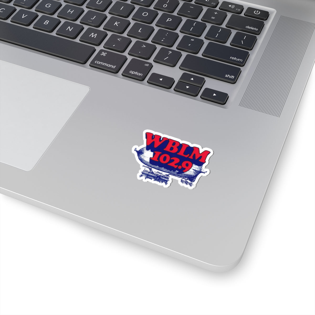 WBLM 102.9 Logo Kiss-Cut Stickers (Red Letter Logo With Blimp)
