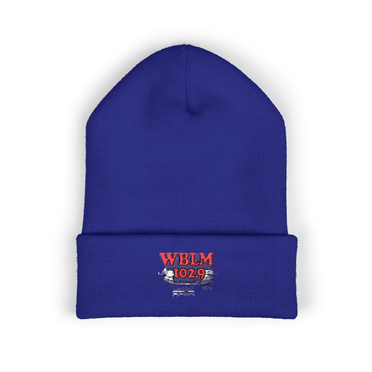 Embroidered WBLM 102.9 Cuffed Beanie — Radio Station Logo Knit Hat