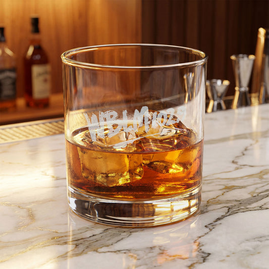 WBLM 102.9 Scrawl Logo Engraved Whiskey Glass 10.5oz –  Rocks Glass
