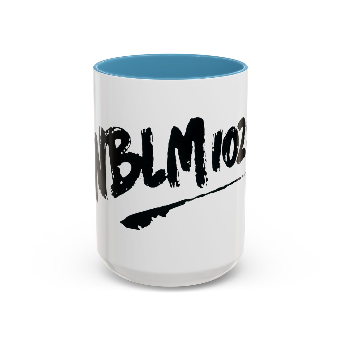 WBLM 102.9 Black Scrawl Logo Ceramic Coffee Mug