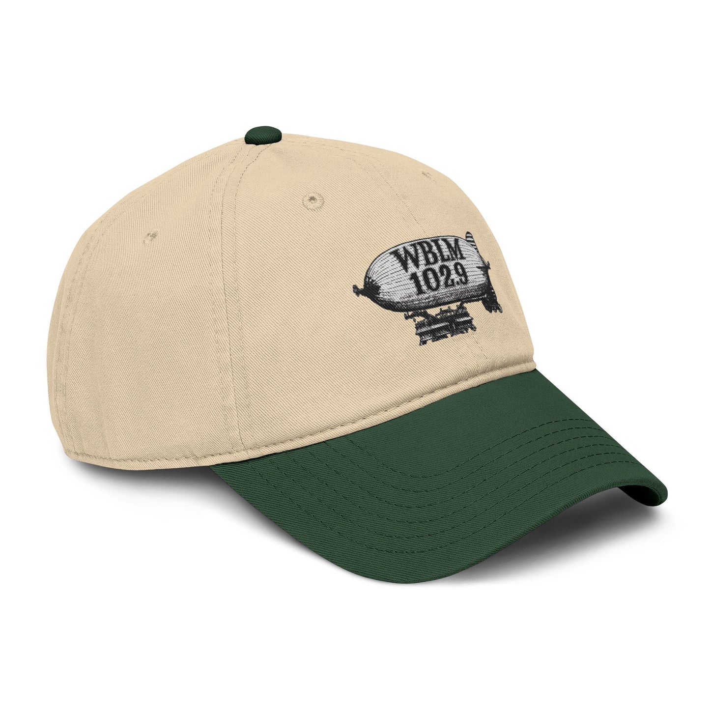 WBLM 102.9 Blimp Embroidered Baseball Cap — Vintage Radio Station Dad Hat