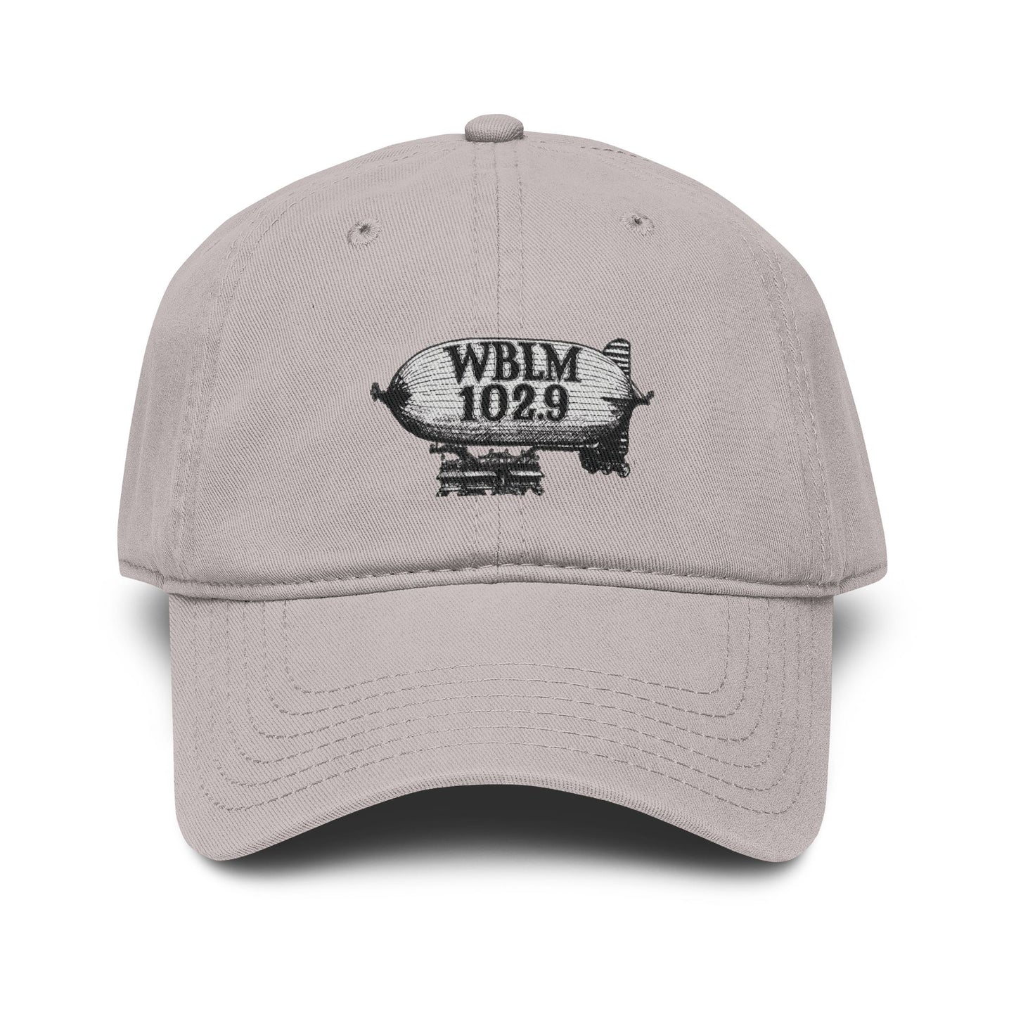 WBLM 102.9 Blimp Embroidered Baseball Cap — Vintage Radio Station Dad Hat