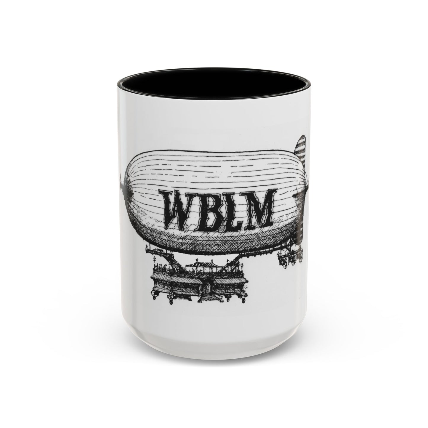 WBLM Zeppelin Vintage Airship Coffee Mug — Retro Blimp Design (11/15oz)