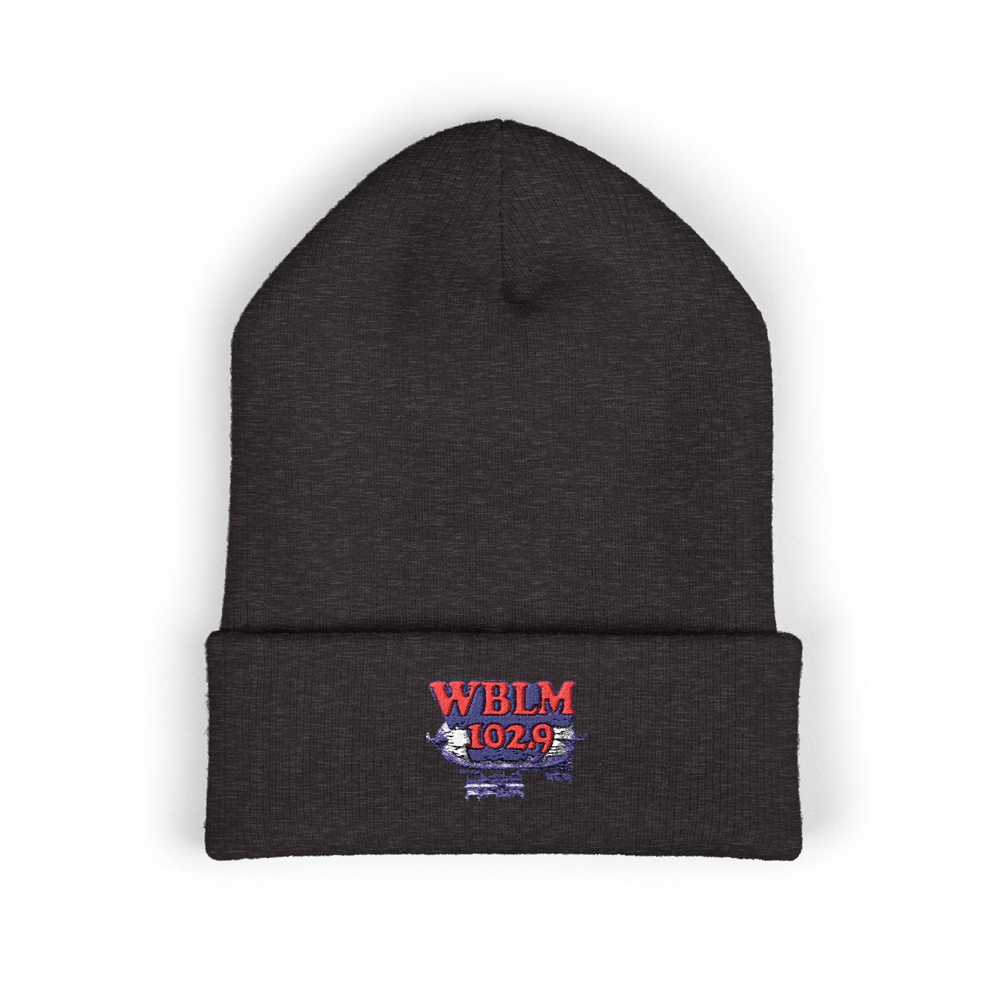 Embroidered WBLM 102.9 Cuffed Beanie — Radio Station Logo Knit Hat