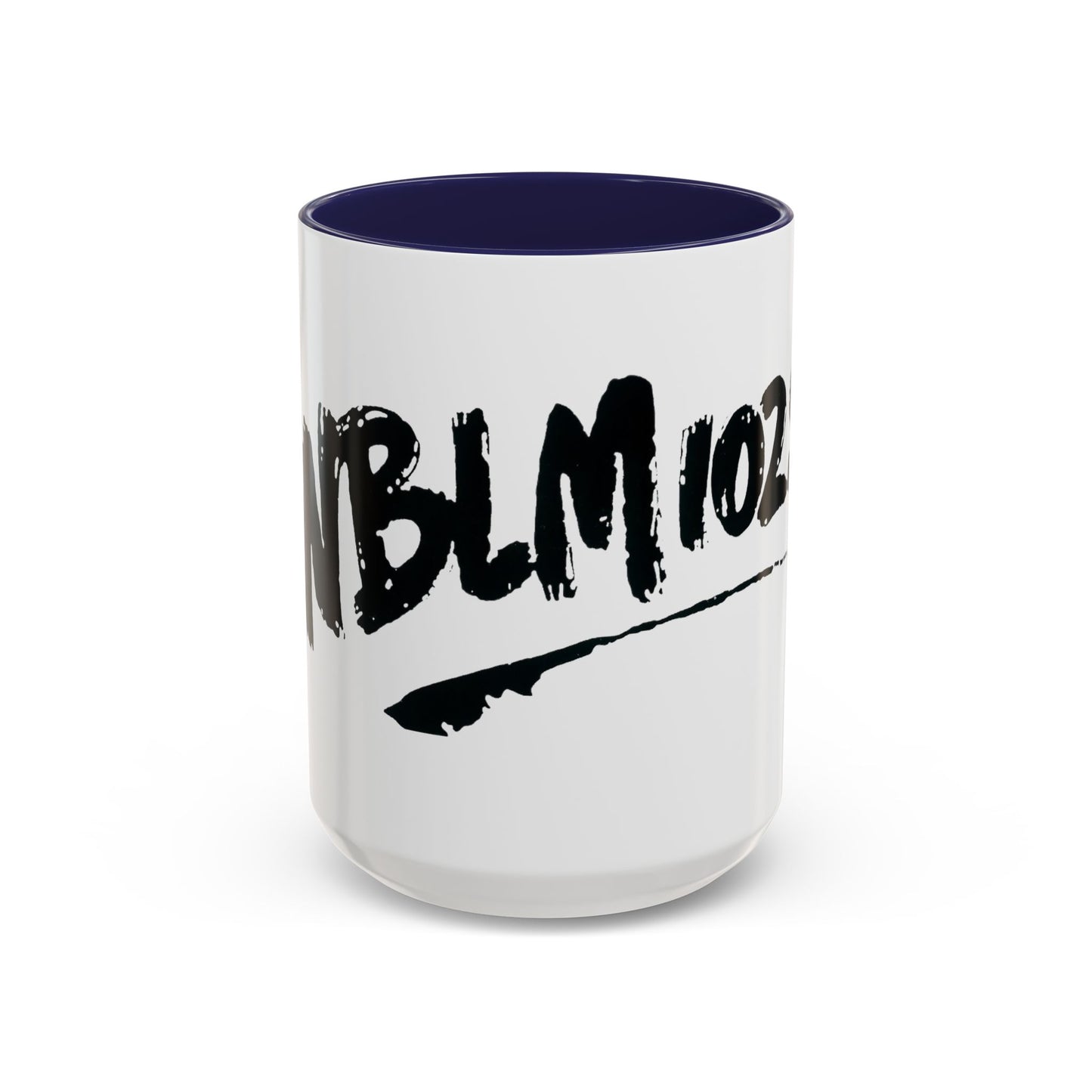 WBLM 102.9 Black Scrawl Logo Ceramic Coffee Mug