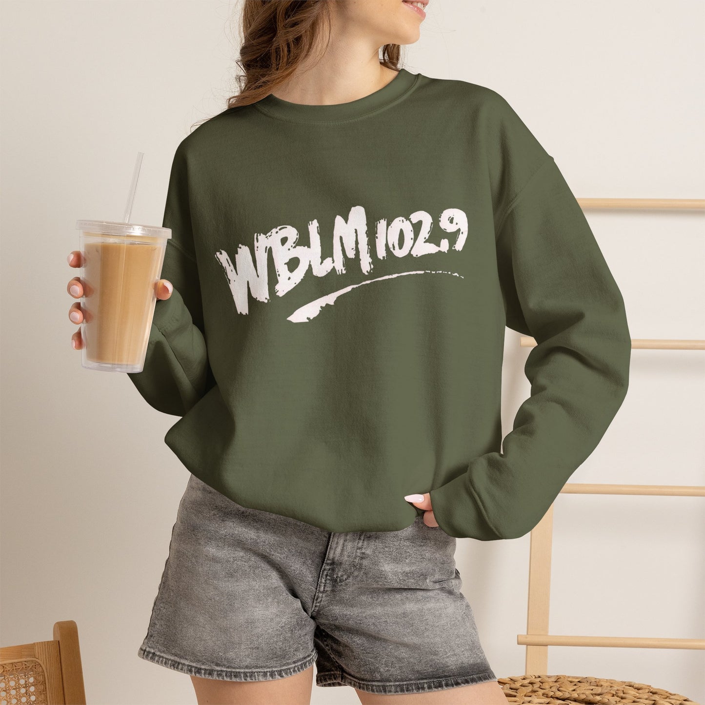 WBLM 102.9 Scrawl Logo Crewneck Sweatshirt