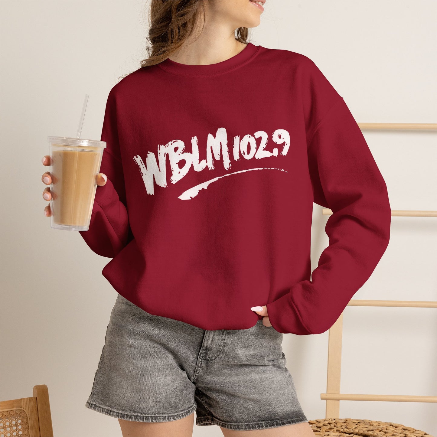 WBLM 102.9 Scrawl Logo Crewneck Sweatshirt
