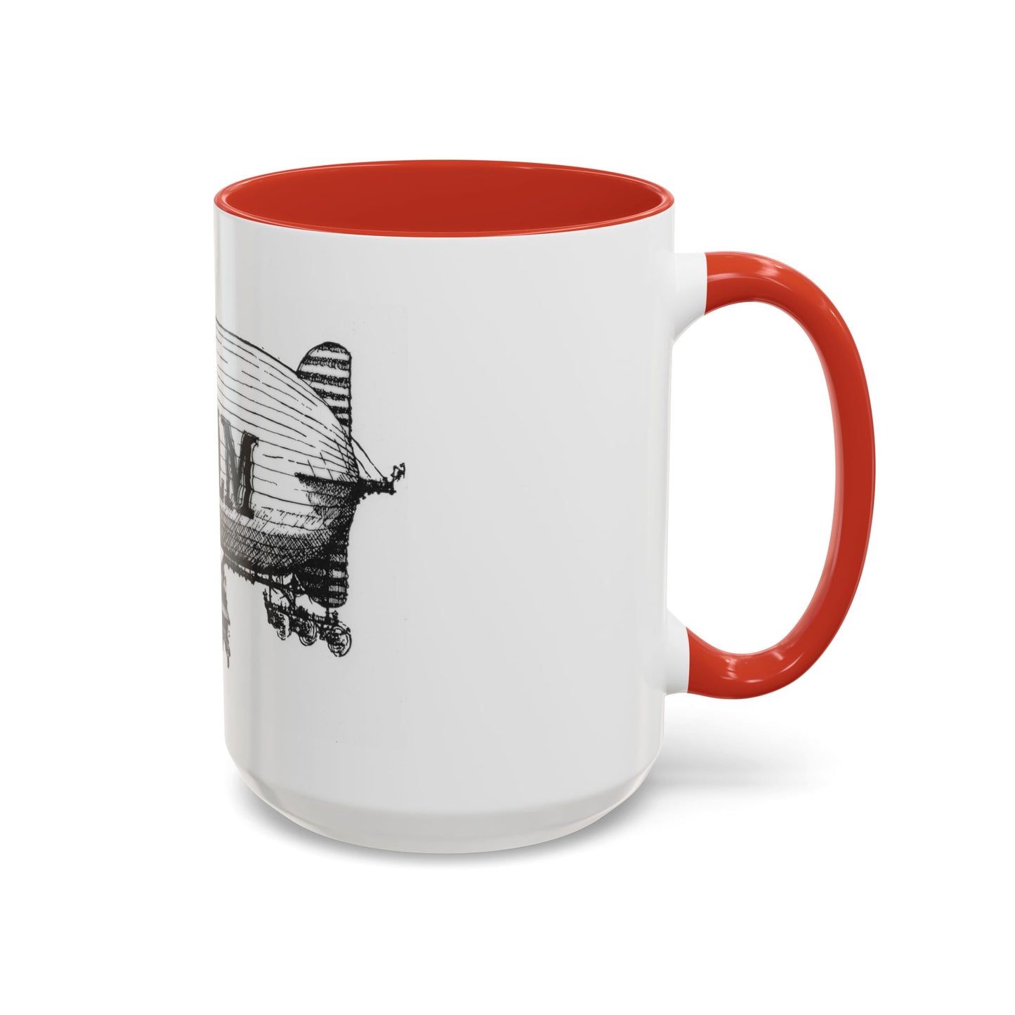 WBLM Zeppelin Vintage Airship Coffee Mug — Retro Blimp Design (11/15oz)