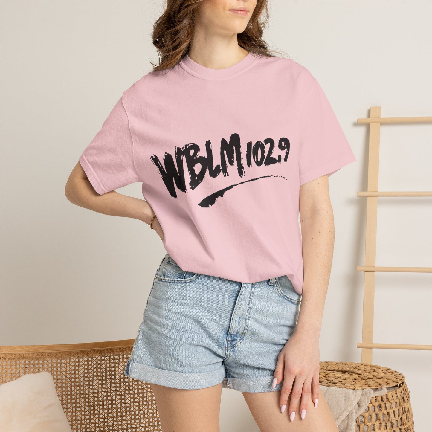 WBLM 102.9 Retro Scrawl Logo Soft Colors T-Shirt