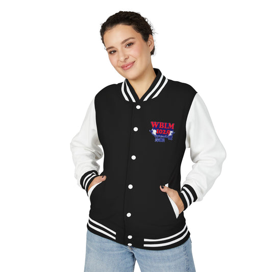 WBLM 102.9 Letterman Jacket - Retro Radio Logo Varsity Coat