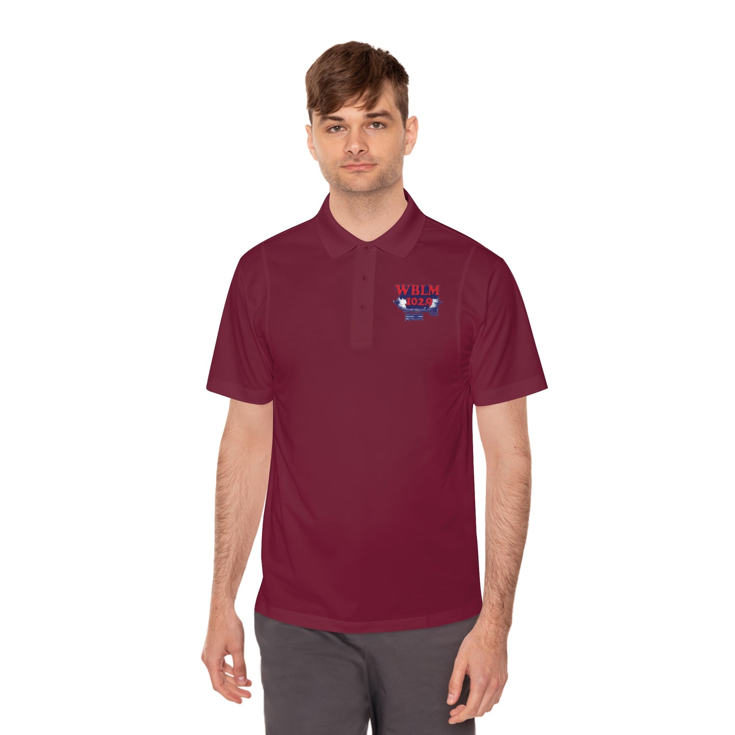 WBLM 102.9 Men's Sport Polo Shirt
