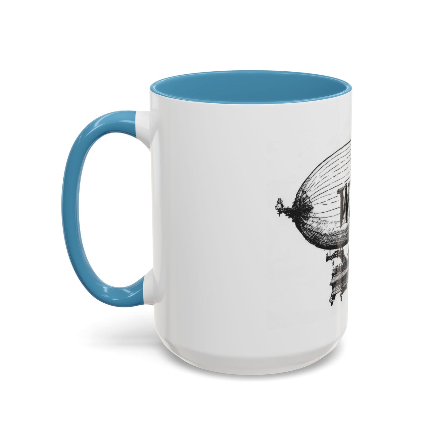 WBLM Zeppelin Vintage Airship Coffee Mug — Retro Blimp Design (11/15oz)