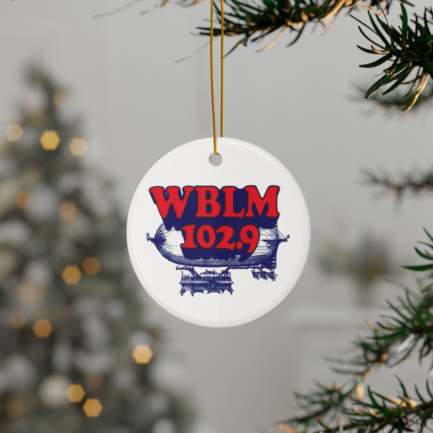 Ceramic Ornaments - 2-Sided WBLM Design for Holiday Decor