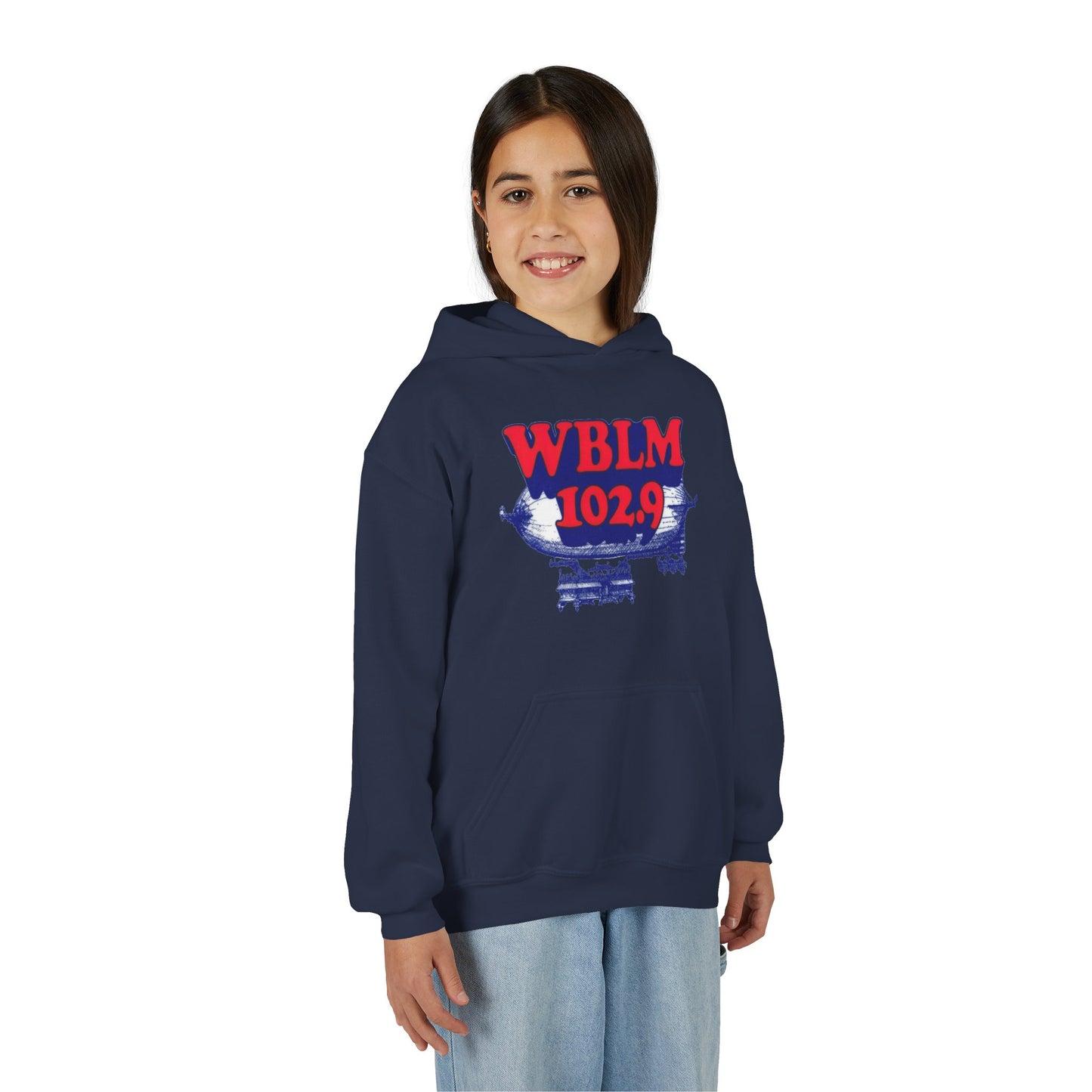 WBLM 102.9 Youth Hoodie — Classic Radio Station Logo Pullover