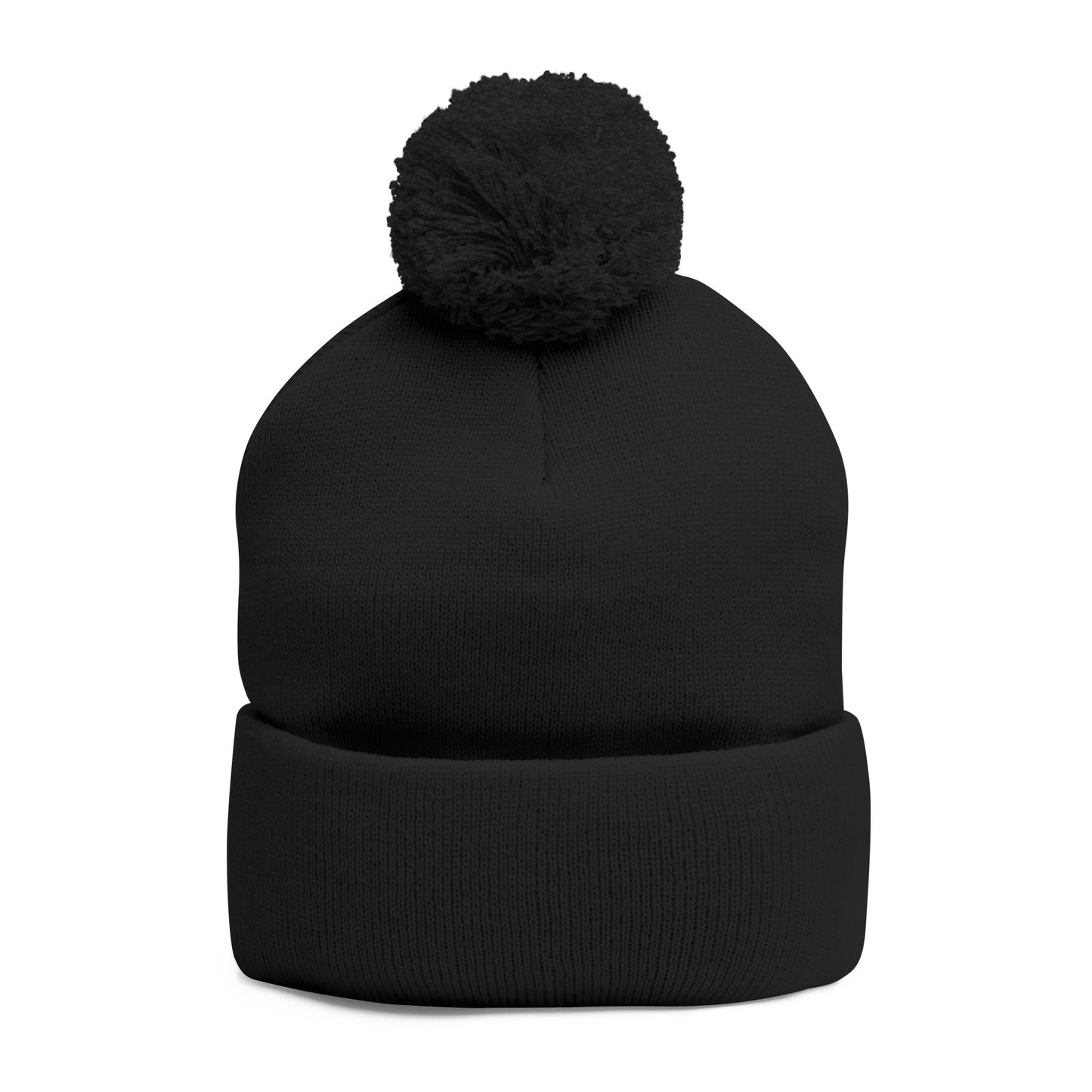 Embroidered Pom-Pom Knit Cap — WBLM 102.9 Radio Logo Beanie