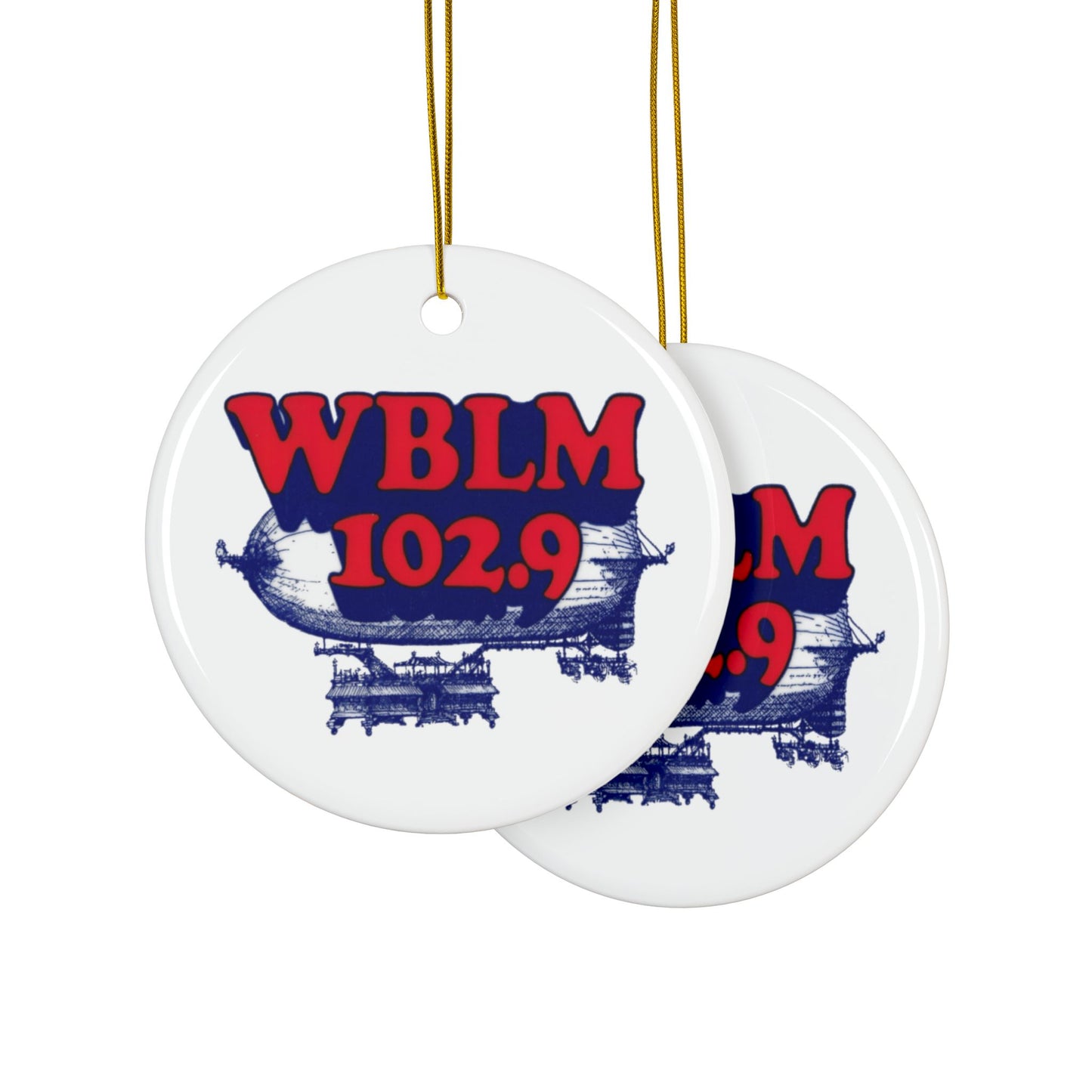 Ceramic Ornaments - 2-Sided WBLM Design for Holiday Decor