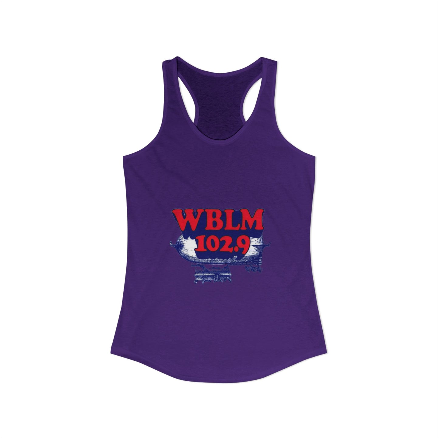 WBLM 102.9 Retro Radio Women's Ideal Racerback Tank