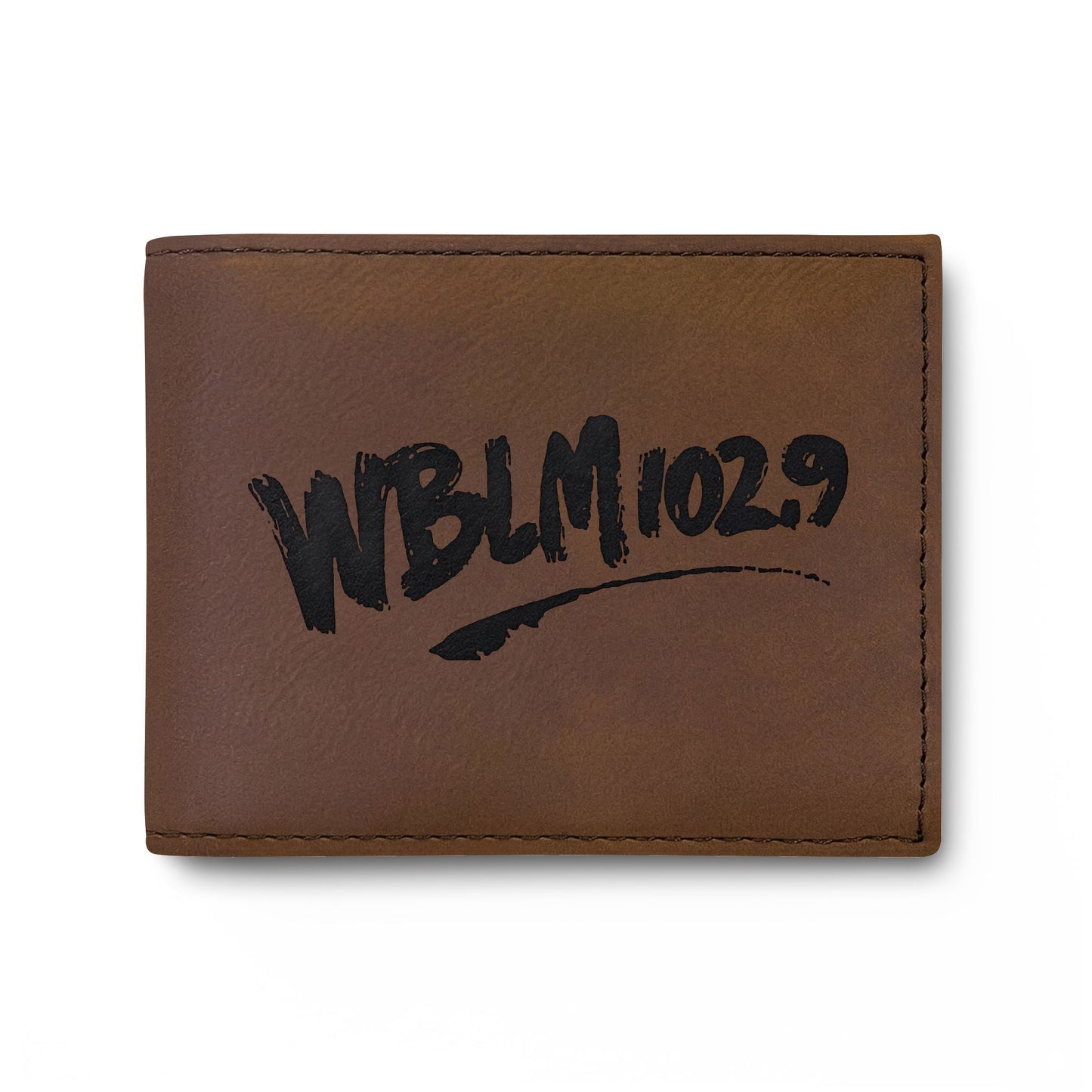 WBLM 102.9 Scrawl Logo Leather Bi-Fold Wallet
