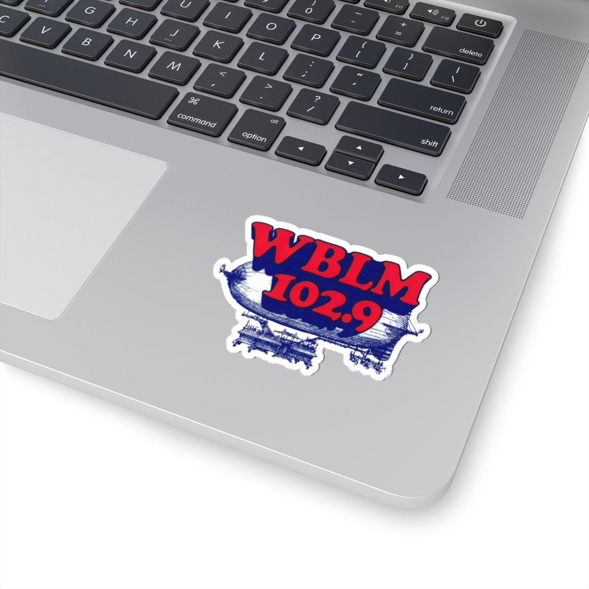 WBLM 102.9 Logo Kiss-Cut Stickers (Red Letter Logo With Blimp)