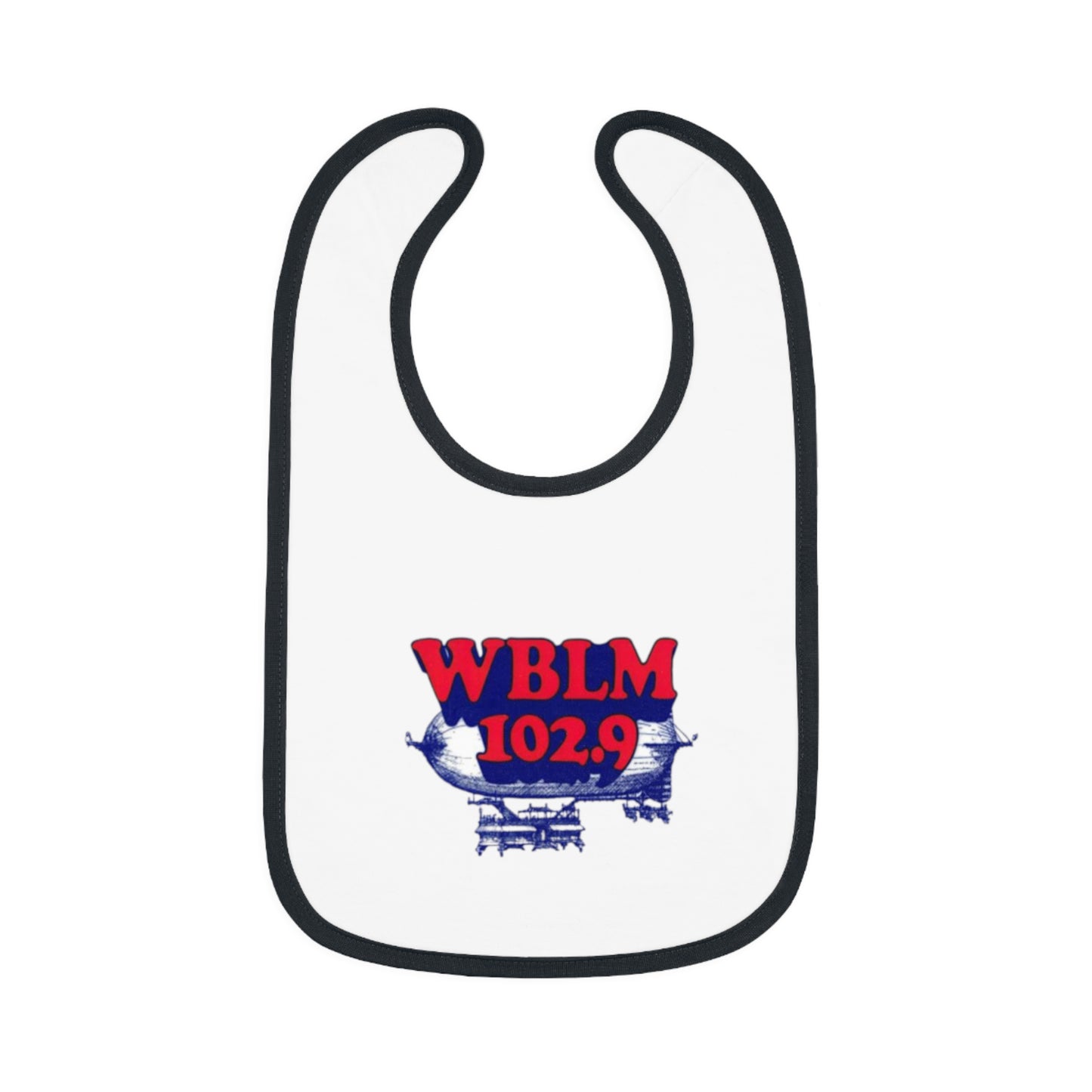 WBLM 102.9 Baby Bib With Contrast Trim