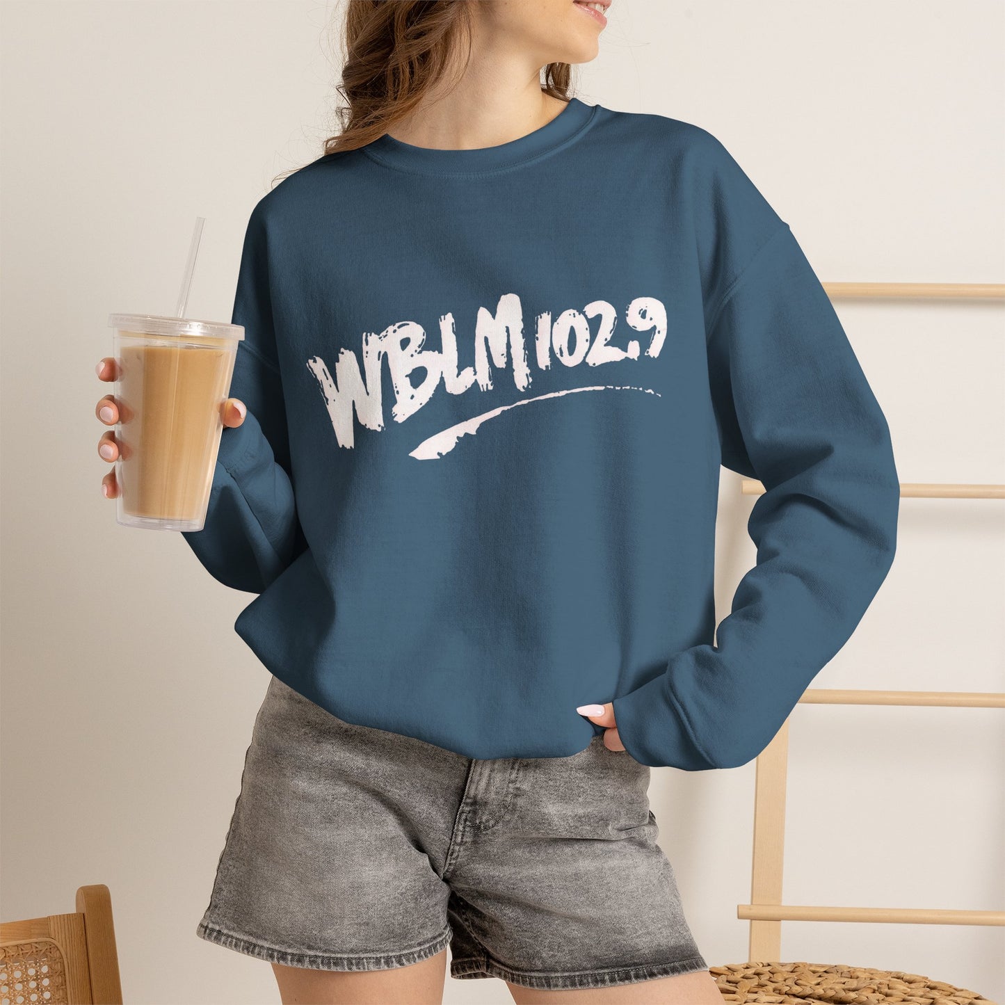 WBLM 102.9 Scrawl Logo Crewneck Sweatshirt