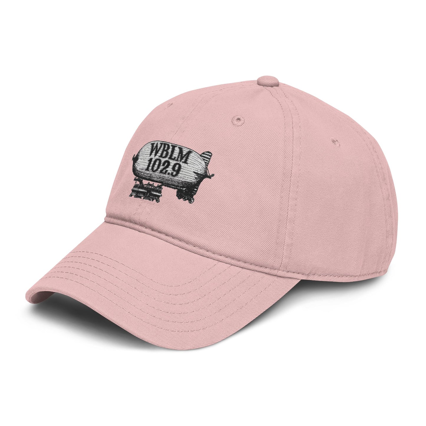WBLM 102.9 Blimp Embroidered Baseball Cap — Vintage Radio Station Dad Hat