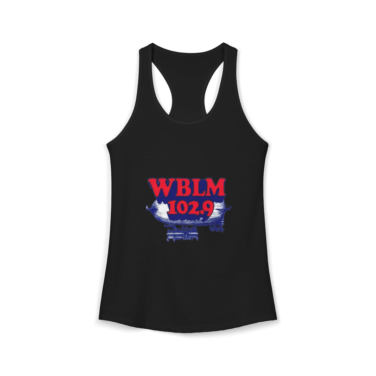 WBLM 102.9 Retro Radio Women's Ideal Racerback Tank