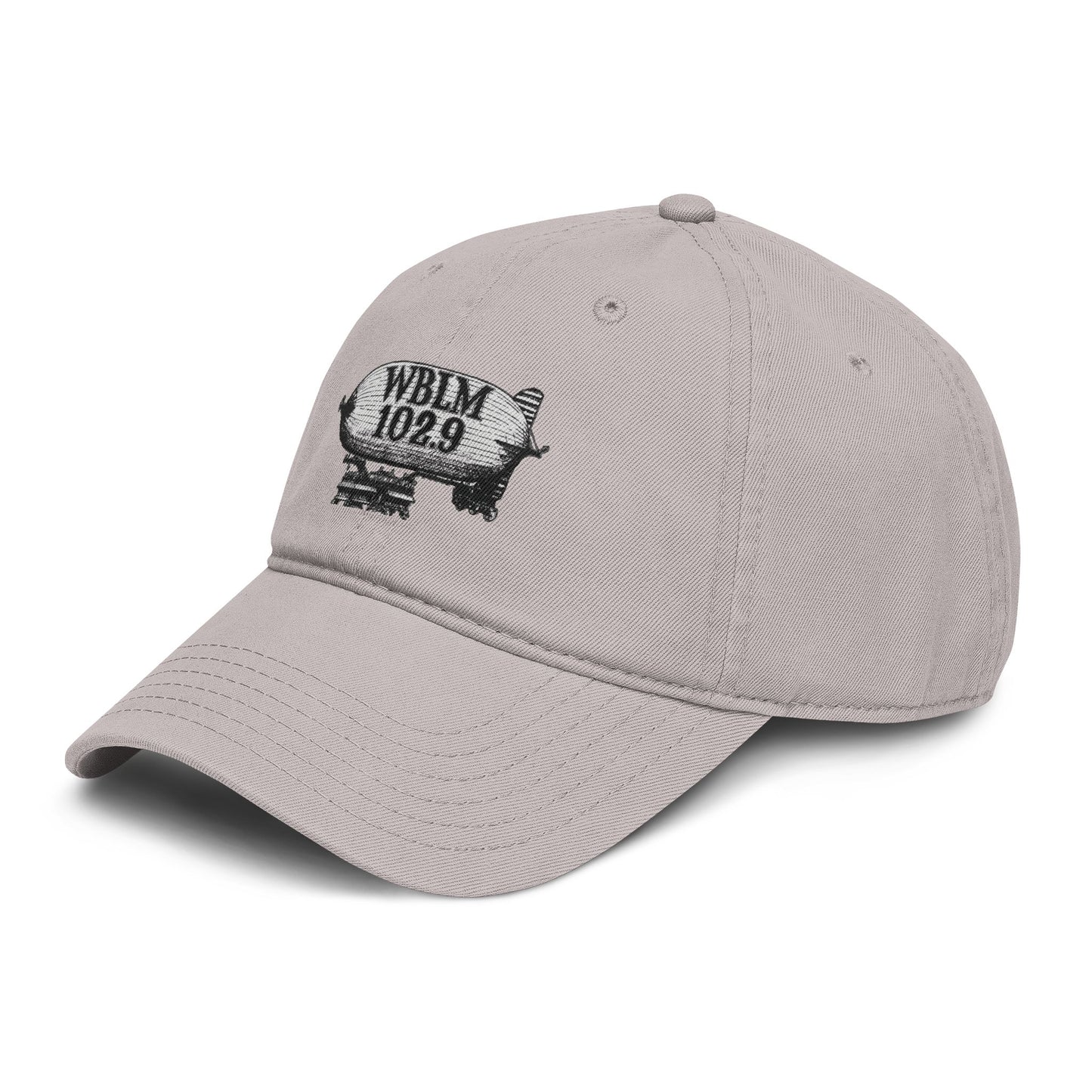WBLM 102.9 Blimp Embroidered Baseball Cap — Vintage Radio Station Dad Hat