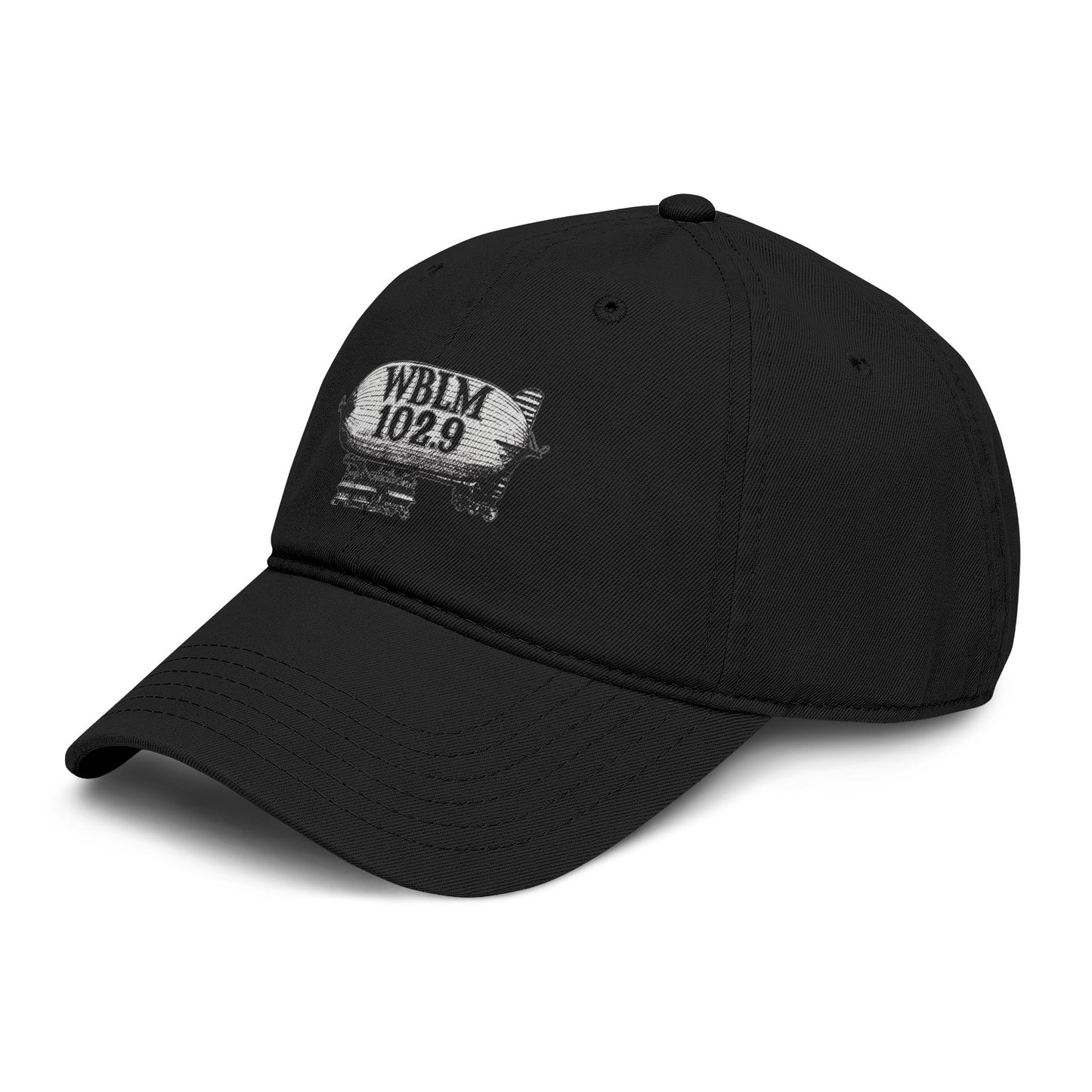 WBLM 102.9 Blimp Embroidered Baseball Cap — Vintage Radio Station Dad Hat