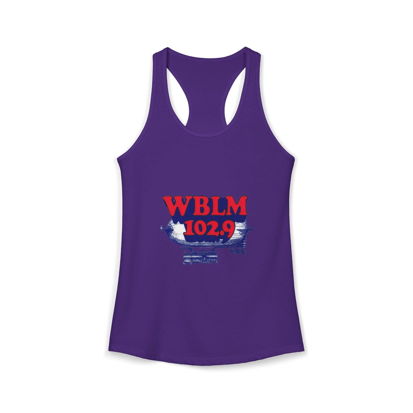 WBLM 102.9 Retro Radio Women's Ideal Racerback Tank
