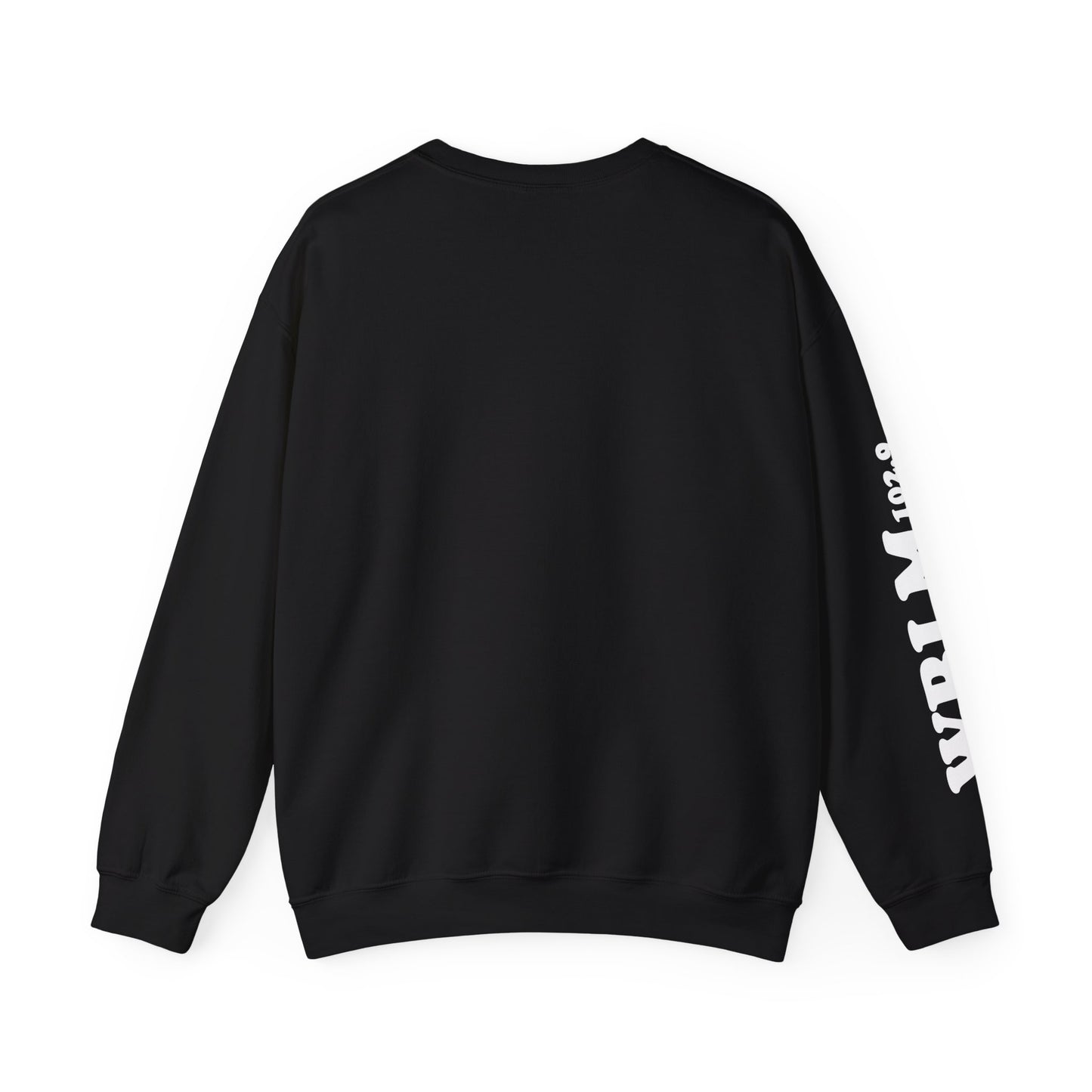 WBLM 102.9 Retro Radio Crewneck Sweatshirt With Radio Dial Sleeve