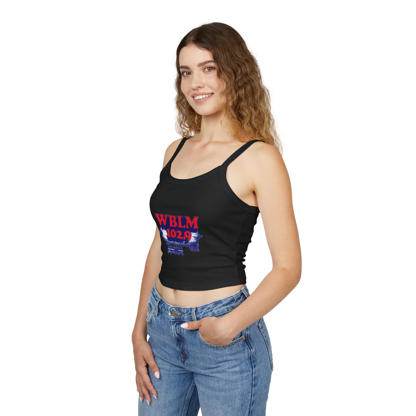 WBLM 102.9 Vintage Logo Crop Tank