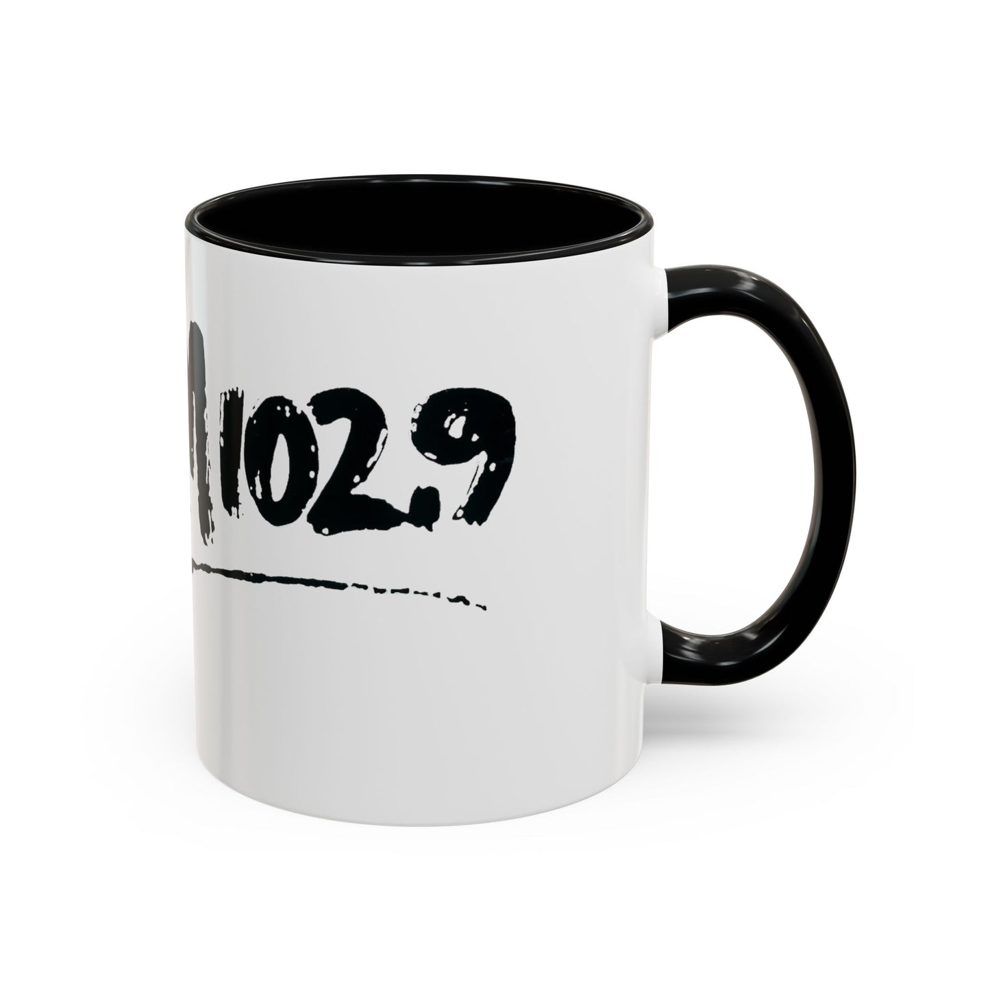 WBLM 102.9 Black Scrawl Logo Ceramic Coffee Mug