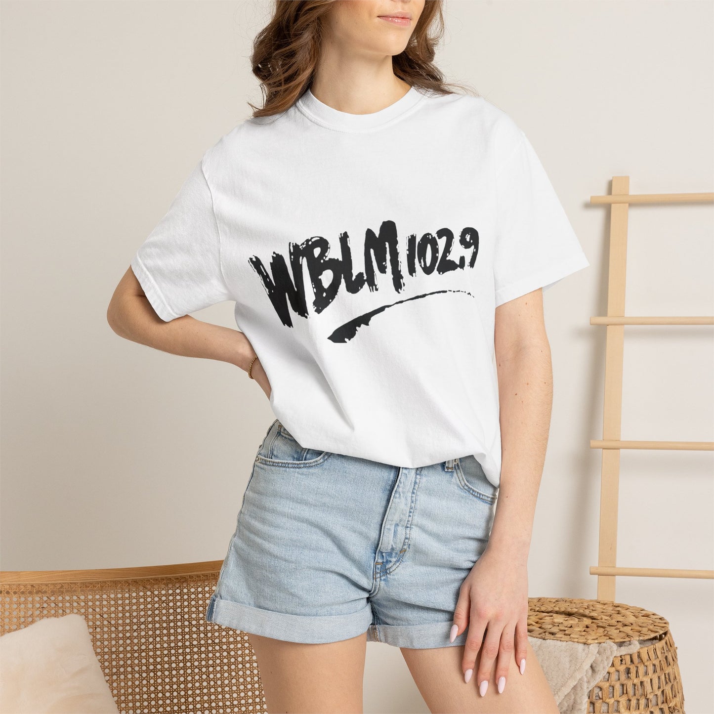 WBLM 102.9 Retro Scrawl Logo Soft Colors T-Shirt