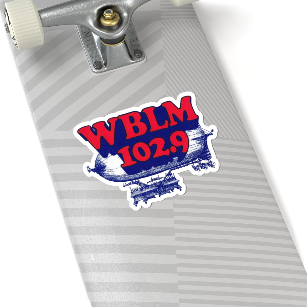 WBLM 102.9 Logo Kiss-Cut Stickers (Red Letter Logo With Blimp)