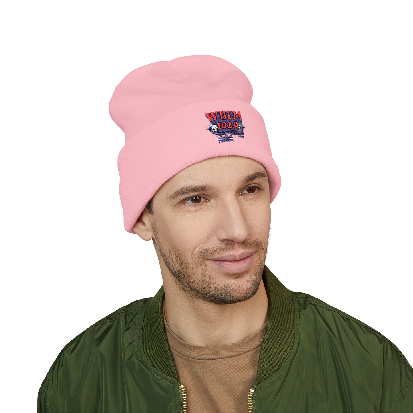 Embroidered WBLM 102.9 Cuffed Beanie — Radio Station Logo Knit Hat