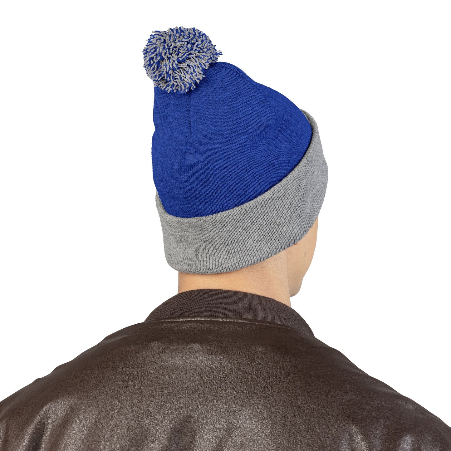 Embroidered Pom-Pom Knit Cap — WBLM 102.9 Radio Logo Beanie