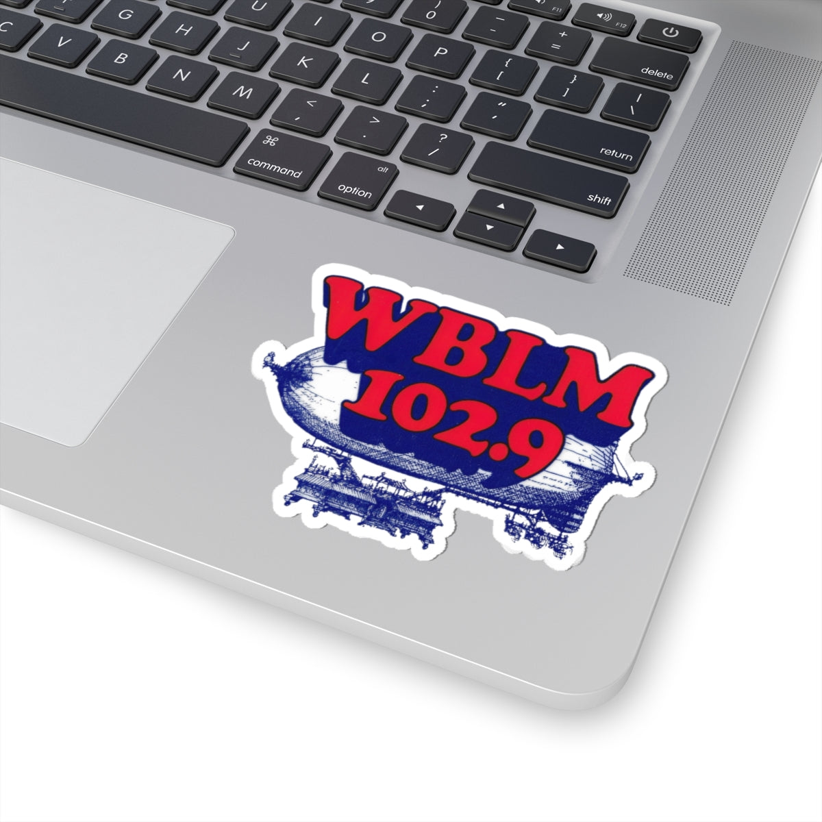 WBLM 102.9 Logo Kiss-Cut Stickers (Red Letter Logo With Blimp)