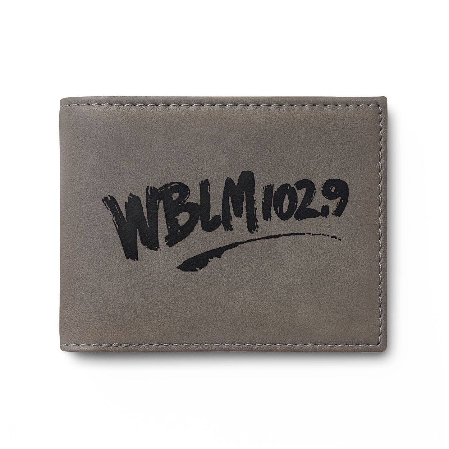 WBLM 102.9 Scrawl Logo Leather Bi-Fold Wallet