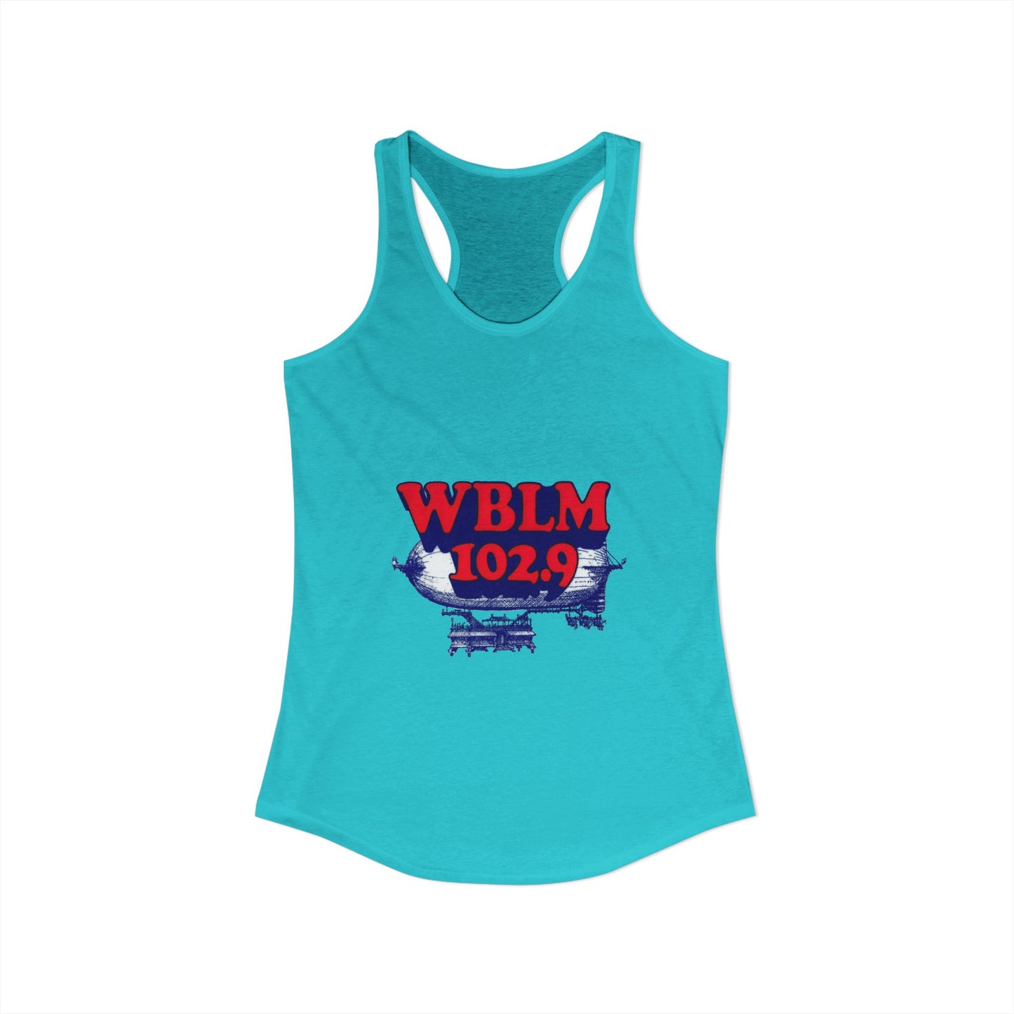 WBLM 102.9 Retro Radio Women's Ideal Racerback Tank