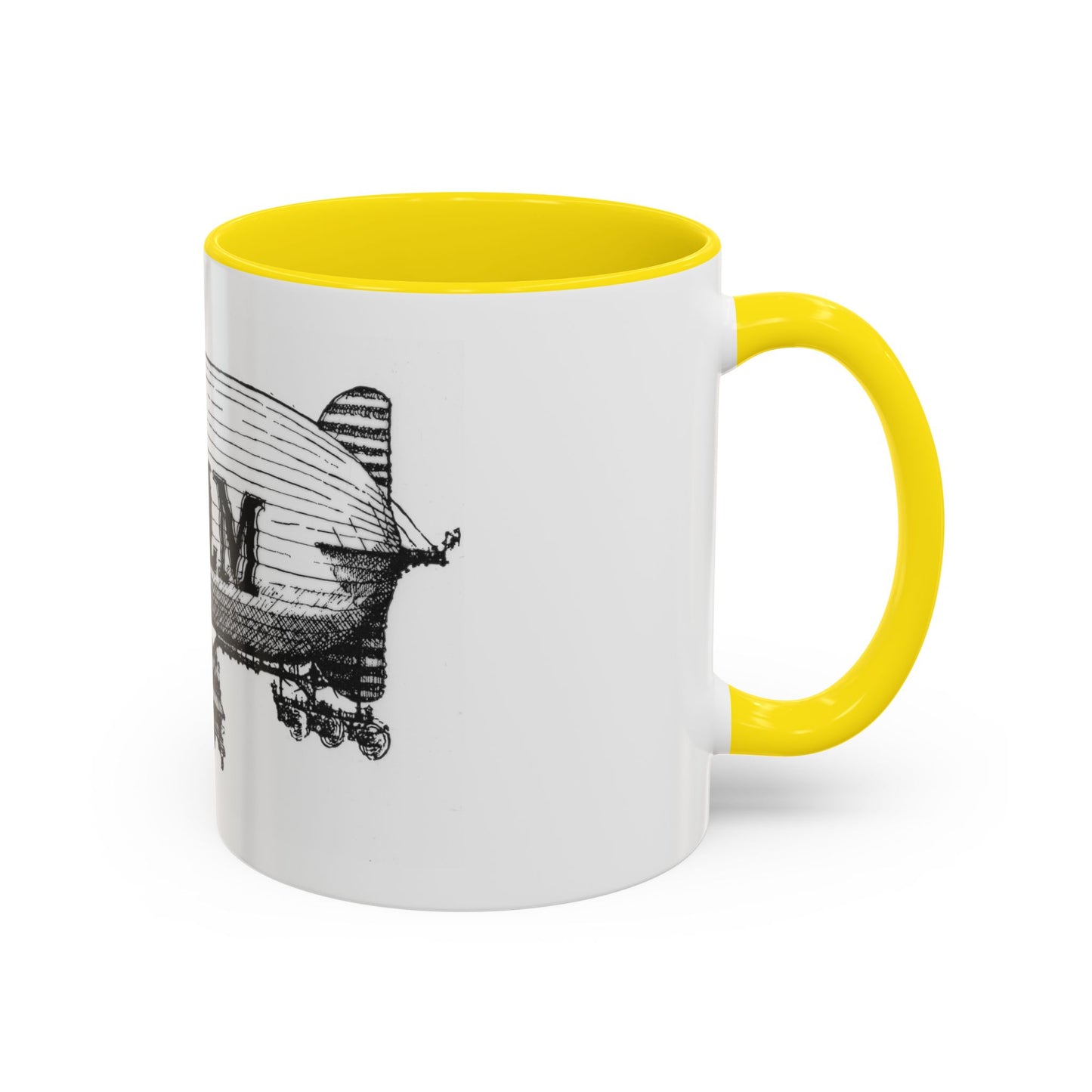 WBLM Zeppelin Vintage Airship Coffee Mug — Retro Blimp Design (11/15oz)
