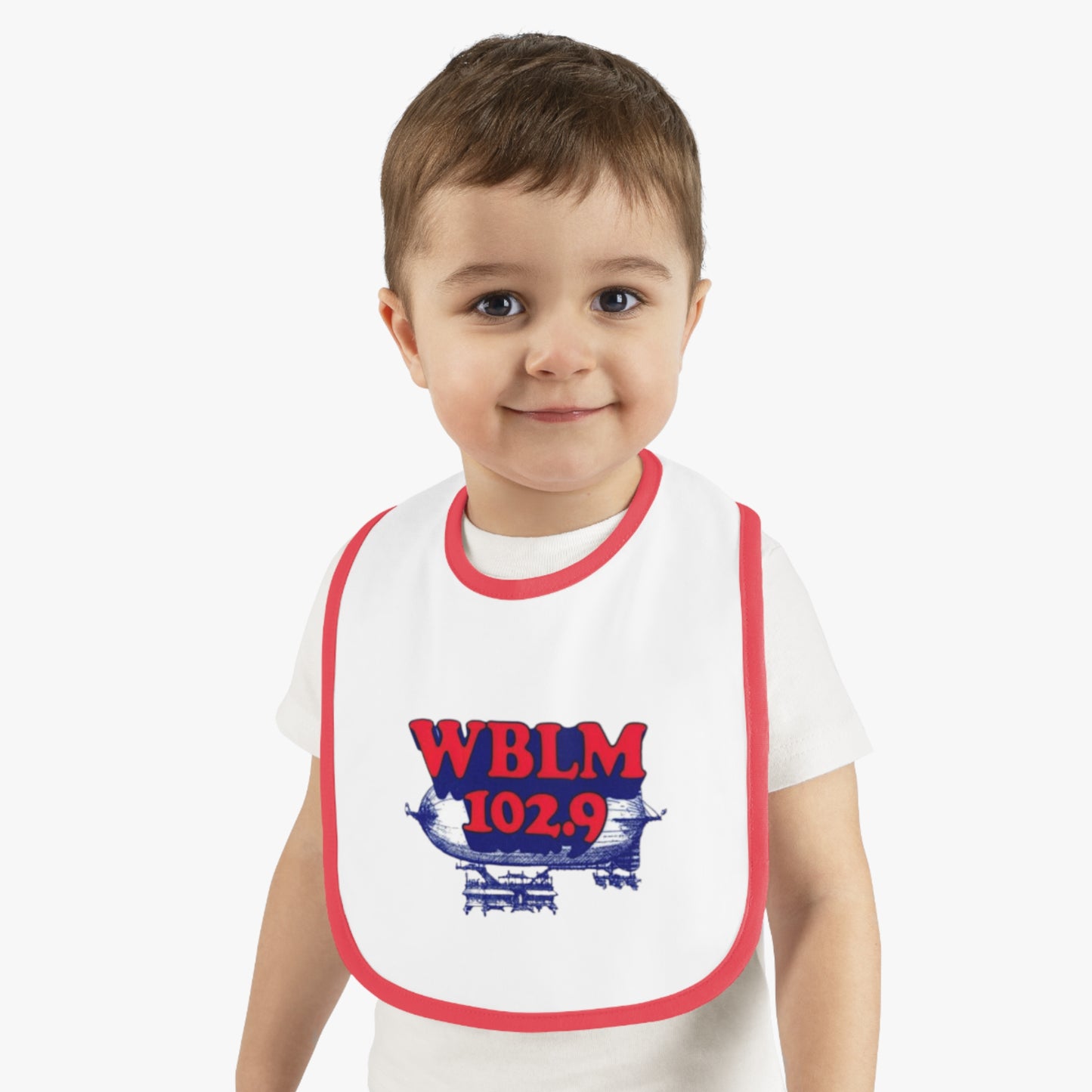 WBLM 102.9 Baby Bib With Contrast Trim