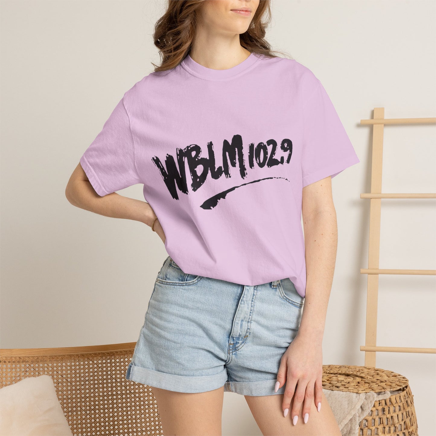 WBLM 102.9 Retro Scrawl Logo Soft Colors T-Shirt