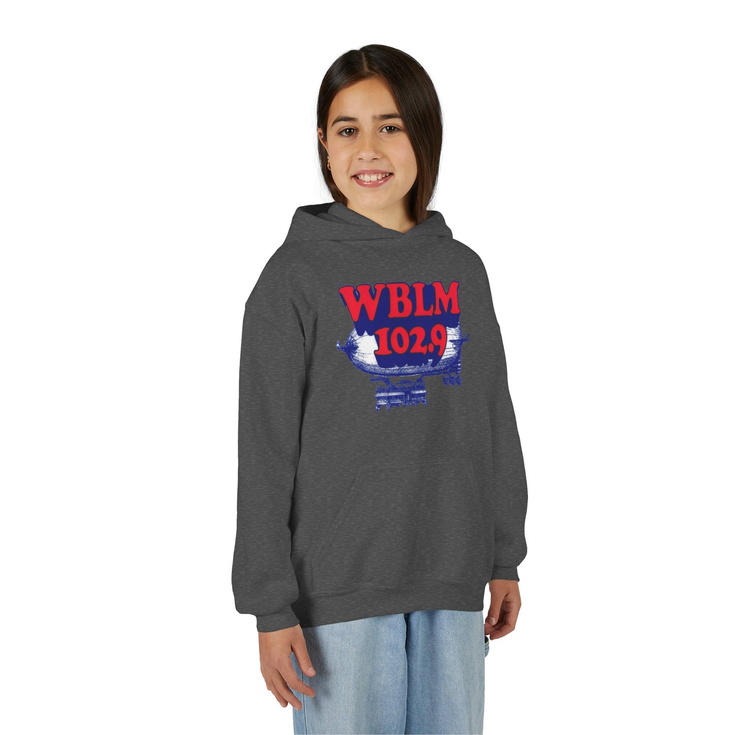 WBLM 102.9 Youth Hoodie — Classic Radio Station Logo Pullover
